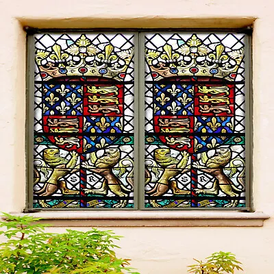 3D Golden Lion ZHUA1033 Window Film Print Sticker Cling Stained Glass UV Zoe • $29.99