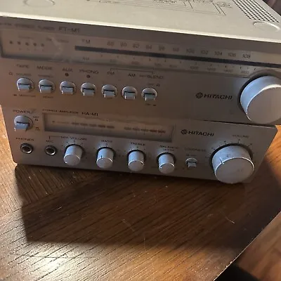 Hitachi Bookshelf Stereo - HA-M1 MKII Amplifier - FT-M1 MKII Tuner • $75