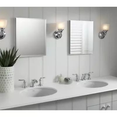 Recessed Bathroom Medicine Cabinet Mirror Rack Adjustable Glass Shelves Storage • $205.28
