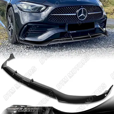 For 22-23 Mercedes C300 C43 AMG W206 Painted Black Front Bumper Lip Body Spoiler • $95.99