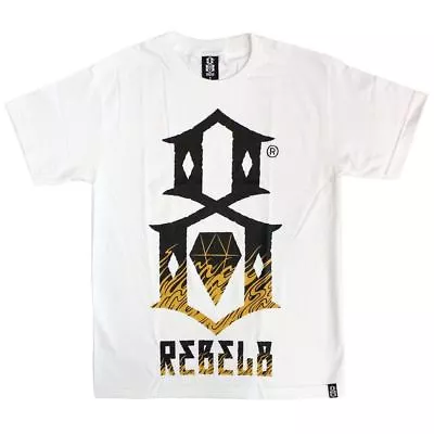 Rebel8 Up In Flames T-shirt White • £21