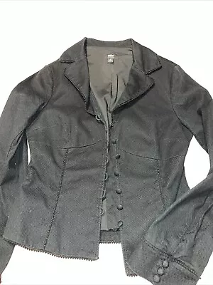 Mossimo Women's Blazer Jacket Size Small Black Stretch Button Up Lightweight • $8.99