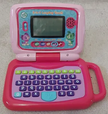 Pink Leapfrog 2 In 1 Leaptop Childrens Touch Learning Tablet / Computer / Laptop • £13
