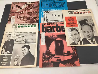 5 Vintage Barbershop  Men's Haircuts Hair Styles 1960s Magazines! • $19.95