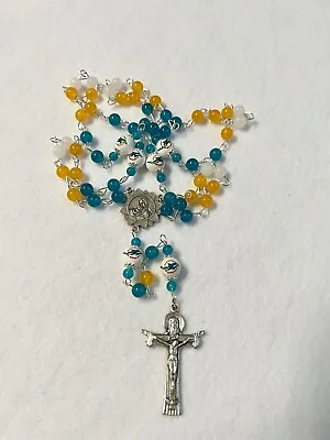 Miami Dolphins Rosary Glass Beaded Ornament Necklace Nfl Football Logo Charm  • $41.99