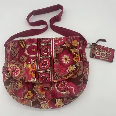 Vera Bradley Shoulder Bag Purse Messenger Laptop Carnaby Coin Purse ID Wallet • $24.95