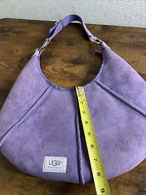 Beautiful Ugg Australia Purple Suede Hobo Baguette Purse Bag • $48.75