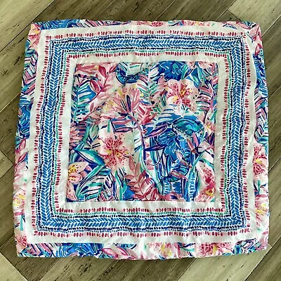 1 Pottery Barn Teen Lilly Pulitzer Slathouse Soiree Quilted Euro Sham Tropical • $40