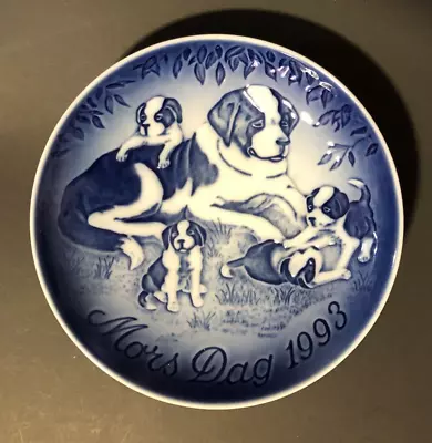 Bing & Grøndahl 6  Mors Dag 1993  St. Bernards  Mother's Day Plate • $1.29