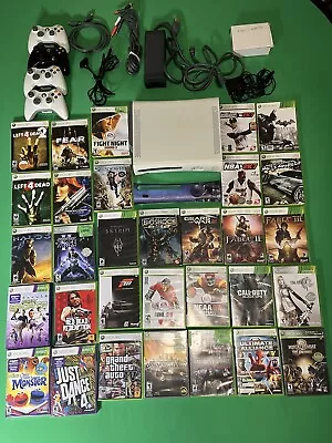 Microsoft Xbox 360 Huge Console 31 Games Bundle 4 Controllers 60gb Hd Tested • $291.43