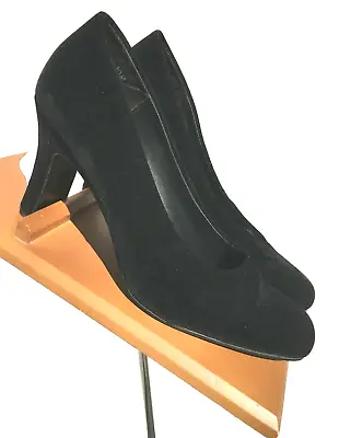 VTG 1990s Event Shoes Mootsies Tootsies Black Velvet Chunk Heel Womens Size 10M • $12