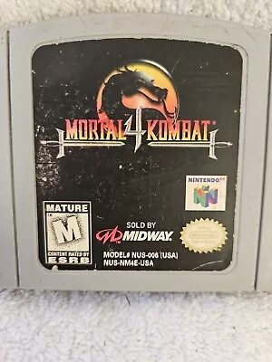 Mortal Kombat 4 Nintendo 64-1996 Game Cartridge Only. Very Good Used Condition.  • $9.99