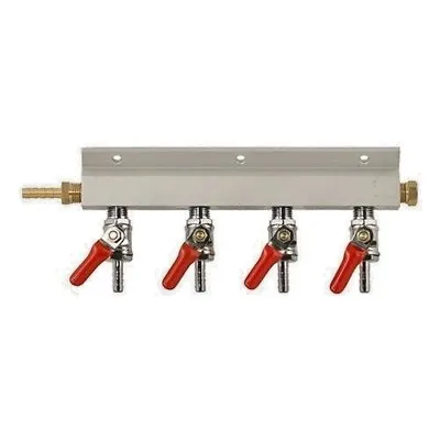 1/4  Gas Manifold - Beer Kegerator CO2 Spliter - 2 Way To 6 Way - Homebrew - Keg • $20