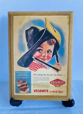 KRAFT Vegemite Vintage Promo Collectable Wood Australia Novelty Plaque Home Made • $19.94
