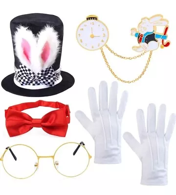 Yewong Easter White Rabbit Costume -Mad Hatter Costume -Bunny Rabbits Dress Up • $19.99