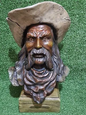 Academy Collections Cowboy Head Bust Figurine  Heavy Resin Figure Large 39cm • £54.99