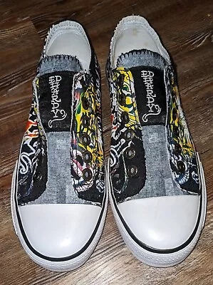 Ed Hardy Christian Audigier Tiger Womens Slip On Sneakers Size 5 • $39.99