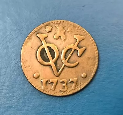 1737 Dutch Netherlands Colonial Voc Duit New York Penny Zeeland Coin_E8 • $15