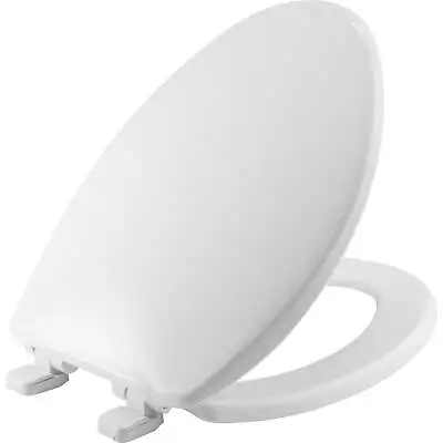 Slow Close Elongated Plastic Toilet Seat In White Never Loosens • $19.77