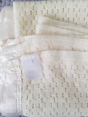 £15 • Buy Vintage Pram Mothercare Blanket Acrylic Cellular Yellow Lemon Satin Trim 2094579