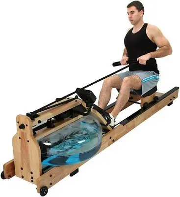 $319.99 • Buy Luckyermore Water Rower Rowing Machine Resistance Fitness LCD Monitor Exercise
