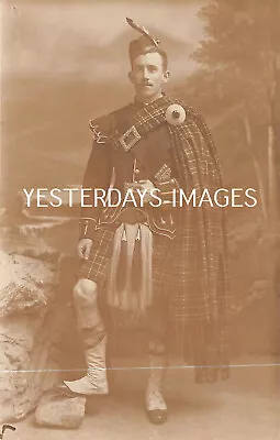 Highlander Fashion Kilt Tartan Mr B's Studio Glasgow Postcard (46) • £26.50