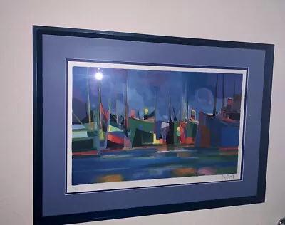 Marcel Mouly “Marine Bleue”. Limited Edition Hand Signed Lithograph $3220 COA • $629