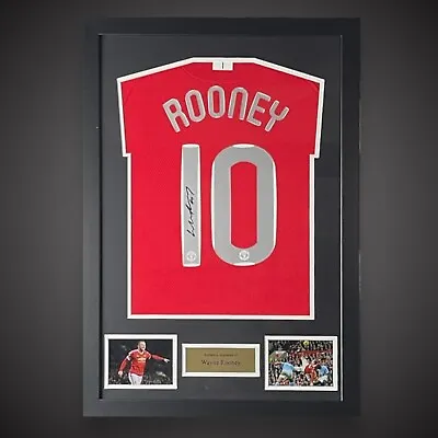 WAYNE ROONEY Signed Manchester United 2008 Champions League Framed Shirt £199 • $251.33