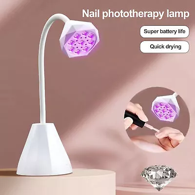 Uv Led Nail Lamp With Gooseneck Hose Usb Rechargeable Gel Dryer Auto Sensor • $27.50