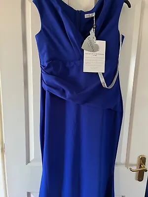 £60 • Buy Goddiva Bardot Prom Dress Royal Blue Size 16 Brand New With Tags Never Worn 