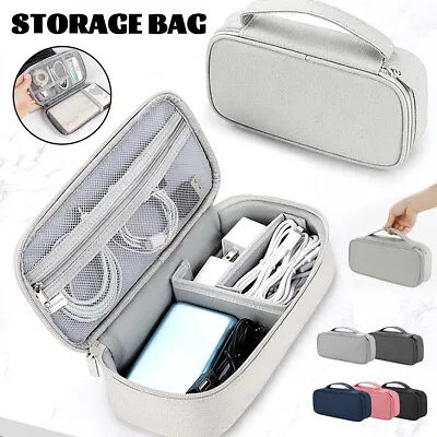 $16.14 • Buy Cable Organizer Bag Phone Charger USB Electronic Accessories Storage Travel Case