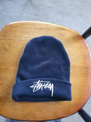 Stussy OG Logo Black Beanie - FAST SHIPPING ✅ • $16