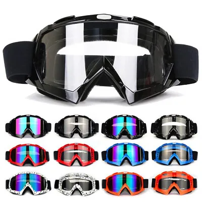 Motorcycle Goggles ATV Racing Dirt Bike Anti-UV Riding Motorbike Safety Glasses • $13.69