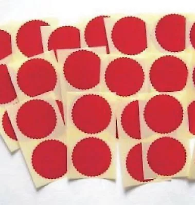 42mm Serrated MATT RED Certificate Wafer Seals - Awards - Legal Stickers Etc  • £2.79