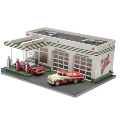 O Scale Texaco Gas Station Building Prelit With Two Die-Cast Vehicles NEW  • $82.97