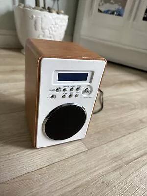 £12.50 • Buy PORTABLE Wooden Tower DAB RADIO- H 17 X D 11 X L 11cm - Read Description
