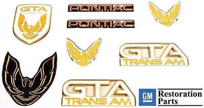 1987-1990 Pontiac Trans Am GTA White Complete Emblem Kit 8 Piece Set *AUS1002WHT • $199