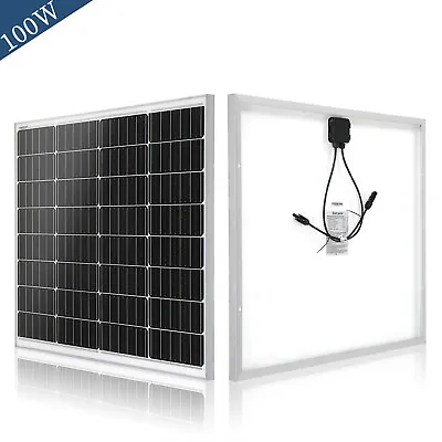 LEADZM 100W Solar Panel Mono-Crystalline PV Photo-voltaic Boat Caravan Home • £40.95