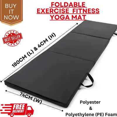 $32.85 • Buy Folding Exercise Floor Mat Dance Yoga Gymnastics Training Home Judo Pilates Gym