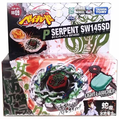 $19.95 • Buy GENUINE Takara Tomy Poison Serpent SW145SD Beyblade BB69 P Serpant STARTER SET
