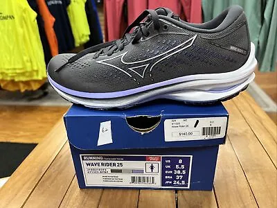 Mizuno Wave Rider 25 Womens Size 8 Gray Running Shoes Sneakers 411323 BPBP • $72