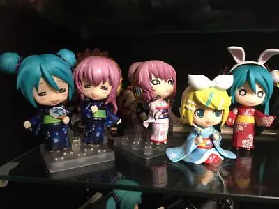 Hatsune Miku Figure Lot Of 5 Nendoroid Vocaloid Yukata Kimono Luka Kagamine Rin • $185.84