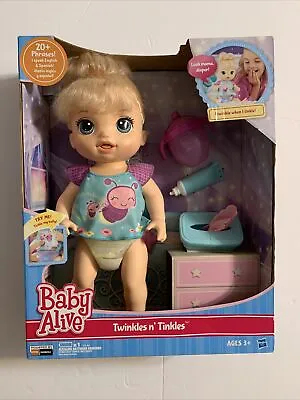Baby Alive Twinkles N’ Tinkles (Blonde) Doll Interactive Speaks English & Spa... • $89