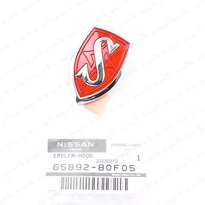 New Genuine Nissan S14 240SX JDM Silvia Red S Hood Emblem Badge 65892-80F05 • $56.72