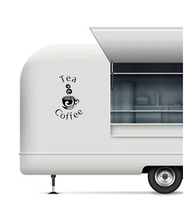 2x Tea & Coffee Burger Van Stickers Catering Trailer Cafe Medium 56cm X 37cm • £26