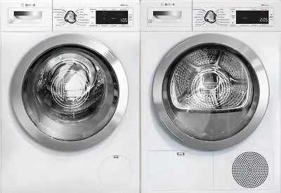 Bosch 800 Series White Front Load Washer+Dryer Set WAW285H2UC / WTG865H4UC • $2099