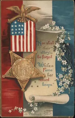 Memorial Day 1910 Clapsaddle Grand Army Of The Republic Veteran Symbols Postcard • $9.99