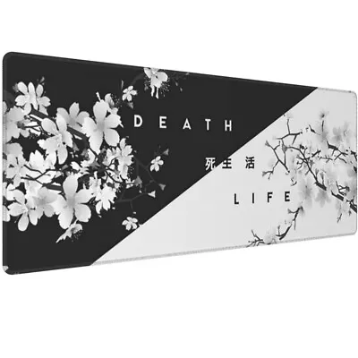 $24.99 • Buy Black And White Cherry Blossom Gaming Mouse Pad,Large Mouse Mat Desk Pad, Stitch