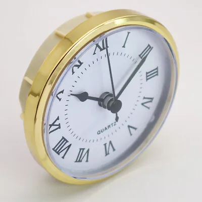 3-1/2 Inch Quartz Gold Trim Clock Fit-Up/ Insert Arabic Numeral Quartz Movement • $9.93