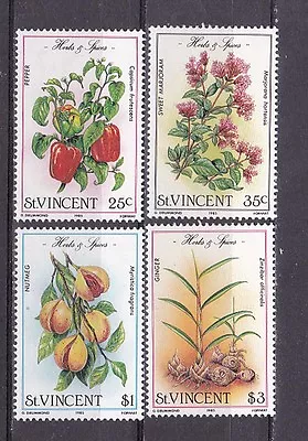 St.vincent 1985 Flower set MNH  Sc 803/6             D1287 • $1.80